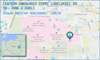 ZAKŁAD MEDYCYNY NUKLEARNEJ - CENTRUM ONKOLOGII ZIEMI LUBELSKIEJ IM. ŚW. JANA Z DUKLI - DRA KAZIMIERZA JACZEWSKIEGO 7, LUBLIN