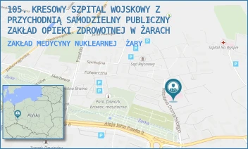 ZAKŁAD MEDYCYNY NUKLEARNEJ - 105. KRESOWY SZPITAL WOJSKOWY Z PRZYCHODNIĄ SAMODZIELNY PUBLICZNY ZAKŁAD OPIEKI ZDROWOTNEJ W ŻARACH - UL. DOMAŃSKIEGO 2, ŻARY