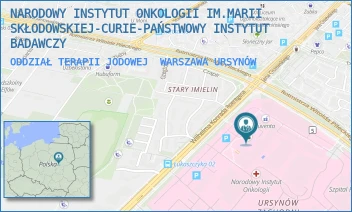 ODDZIAŁ TERAPII JODOWEJ - NARODOWY INSTYTUT ONKOLOGII IM.MARII SKŁODOWSKIEJ-CURIE-PAŃSTWOWY INSTYTUT BADAWCZY - ROENTGENA 5,  WARSZAWA URSYNÓW