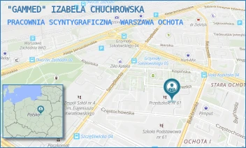 PRACOWNIA SCYNTYGRAFICZNA - "GAMMED" IZABELA CHUCHROWSKA - LELECHOWSKA 5,  WARSZAWA OCHOTA