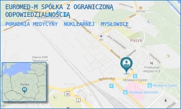 PORADNIA MEDYCYNY  NUKLEARNEJ - EUROMED-M SPÓŁKA Z OGRANICZONĄ ODPOWIEDZIALNOŚCIĄ - UL. BERNARDA ŚWIERCZYNY 1,  MYSŁOWICE